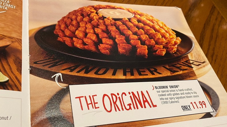 Outback Steakhouse Bloomin' Onion on menu