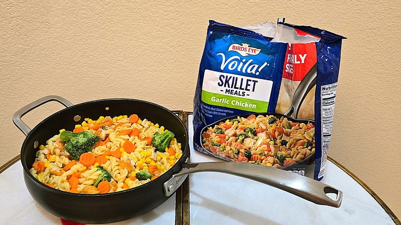 Birds Eye Voila! Garlic Chicken bag and skillet