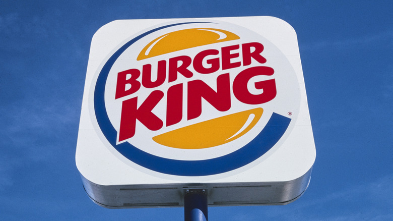 Burger King sign with blue sky in background