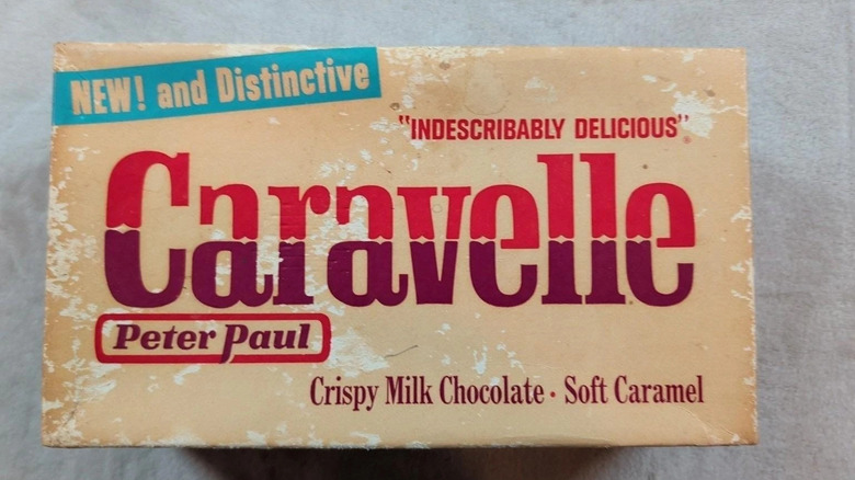 Vintage Caravelle display box on grey background