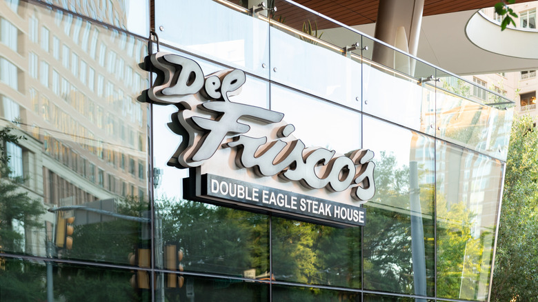 Restaurant exterior with Del Frisco's Double Eagle Steakhouse logo