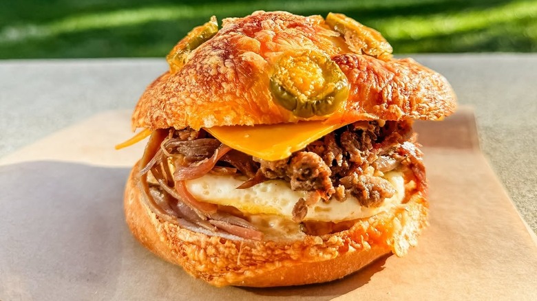Farmhouse bagel at Einstein Bros. Bagels