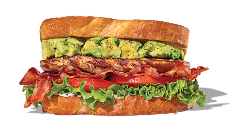 The Habit Burger and Grill grilled chicken sandwich on white background