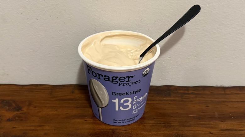 container of Forager coconut yogurt
