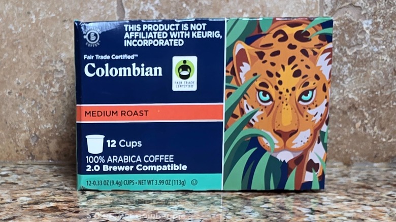 Box of Barissimo fair trade Colombian medium roast coffee