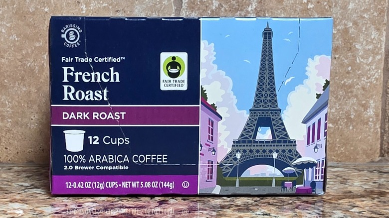 Box of Barissimo fair trade French dark roast