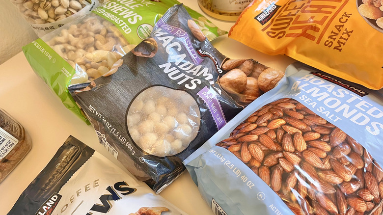Kirkland nuts on a table