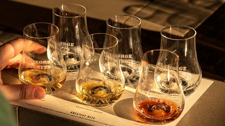 Six tasting glass with St. George Spirits engraved