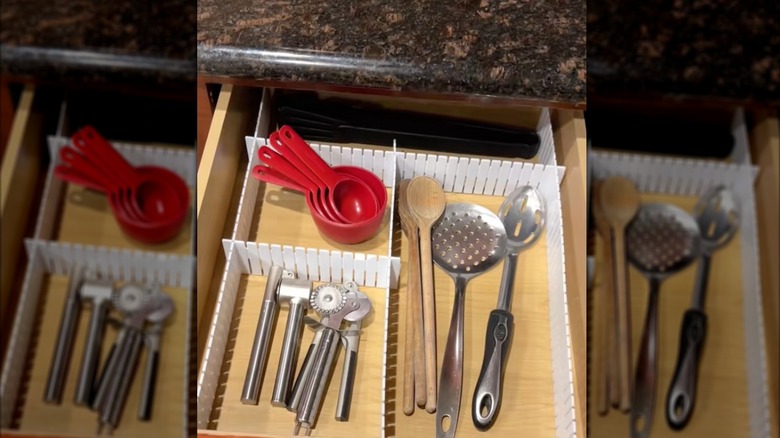 Customizable drawer dividers with utensils