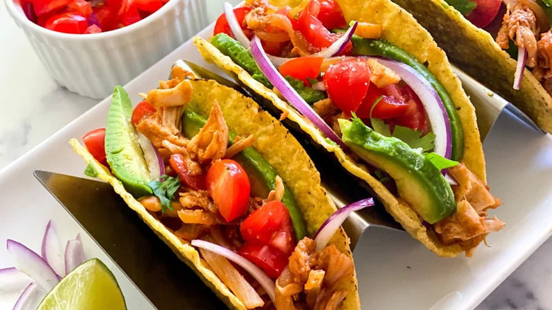 Quick And Easy 15-Minute Jackfruit Tacos on a plate