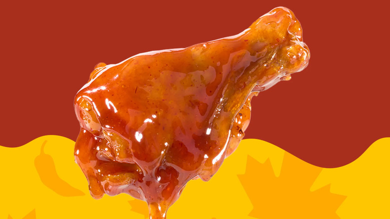 Product shot of maple chipotle sauce from Buffalo Wild Wings