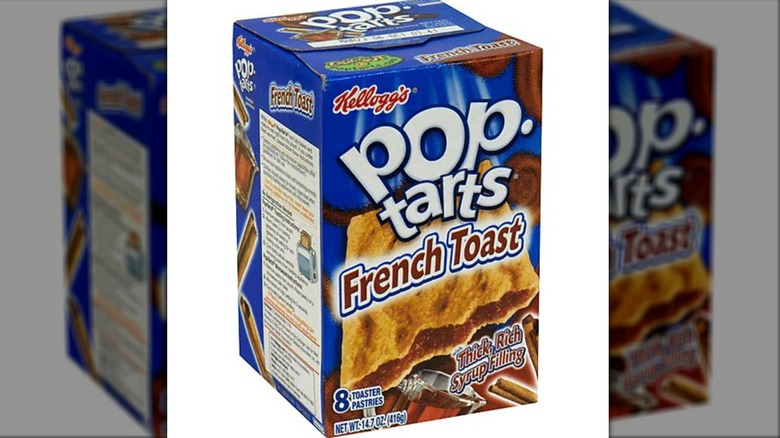 French toast Pop-Tart box on white background