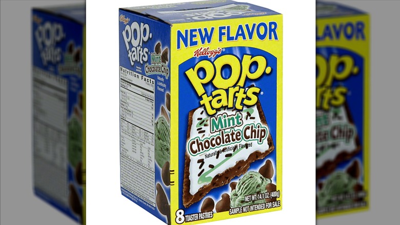 Frosted Thin Mints Pop-Tarts on white background