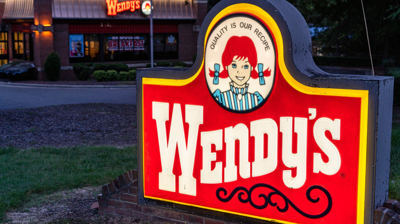 Wendy's sign outside of restaurant