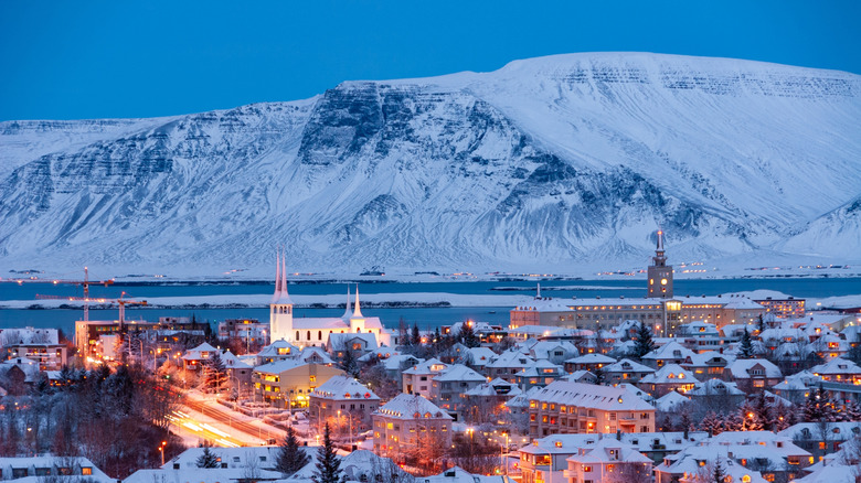 aerial view of Reykjavik