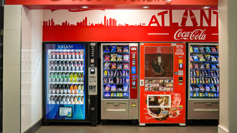 Row of Coca-Cola vending machines in Atlanta