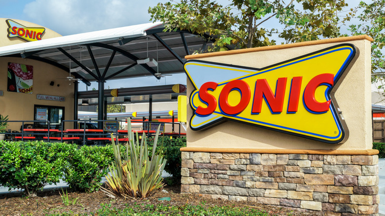 Outside of Sonic Drive-In restaurant