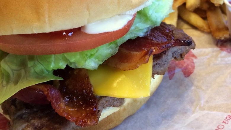 A Junior Bacon Cheeseburger meal from Wendy's