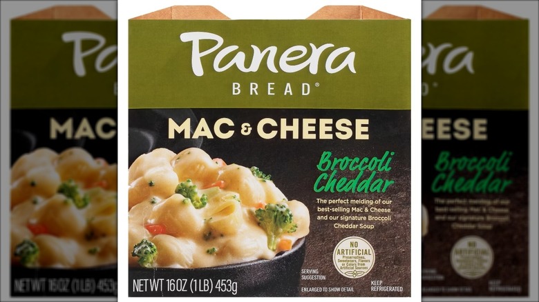 Sixteen-ounce box of Panera Bread broccoli cheddar mac & cheese