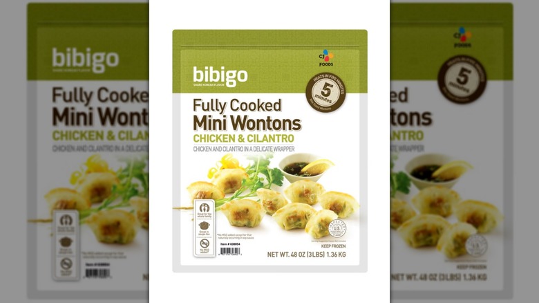 Package of Bibigo Chicken and Cilantro Mini Wontons