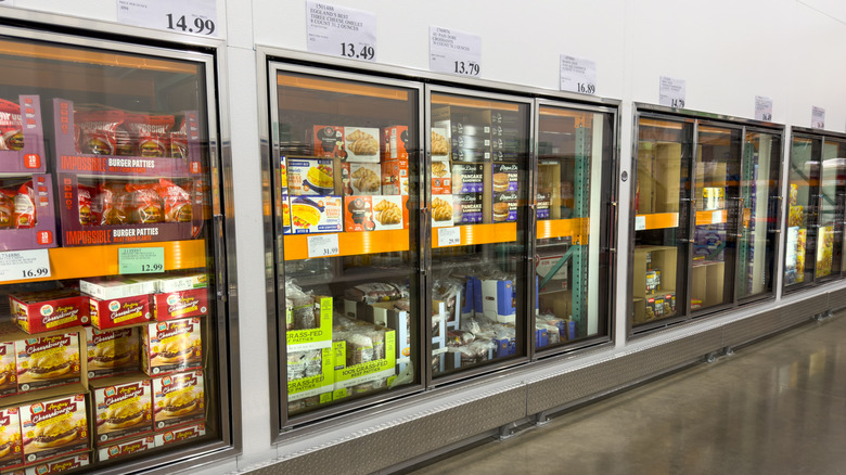 Frozen section of Costco store