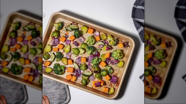 Tattooed Chef Sheet Pan Vegetables on baking tray