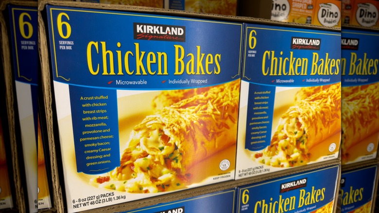 Frozen chicken bake on display