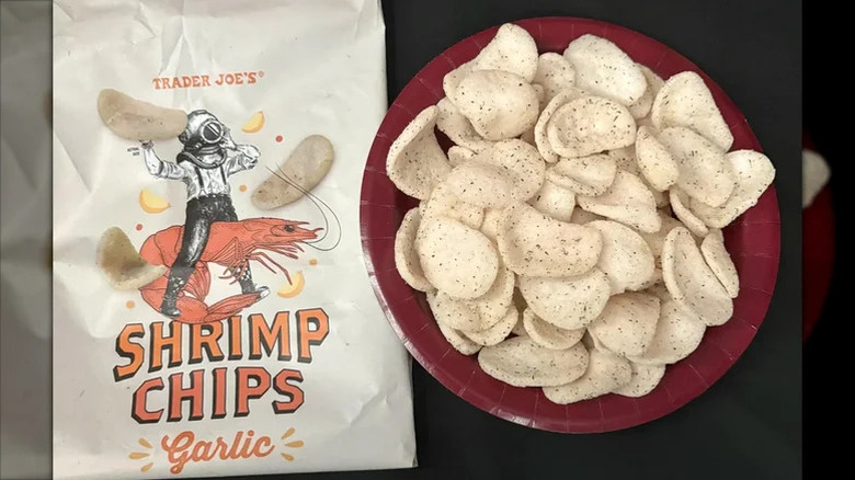Trader Joe's Garlic Shrimp Chips in a bowl