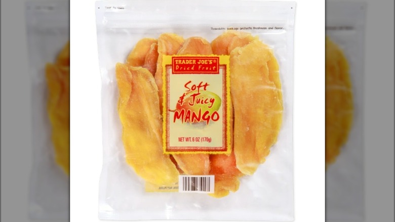 Package of Trader Joe's dried mango