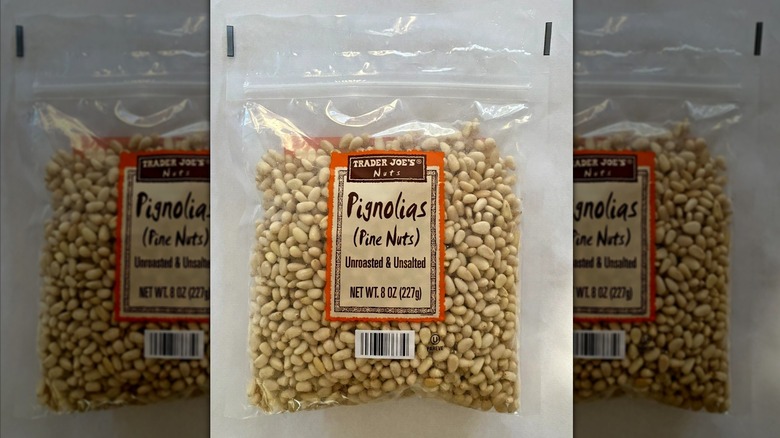 Package of Trader Joe's pine nuts