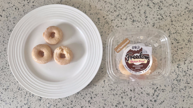 Freedom Foods doughnut minis on a plate
