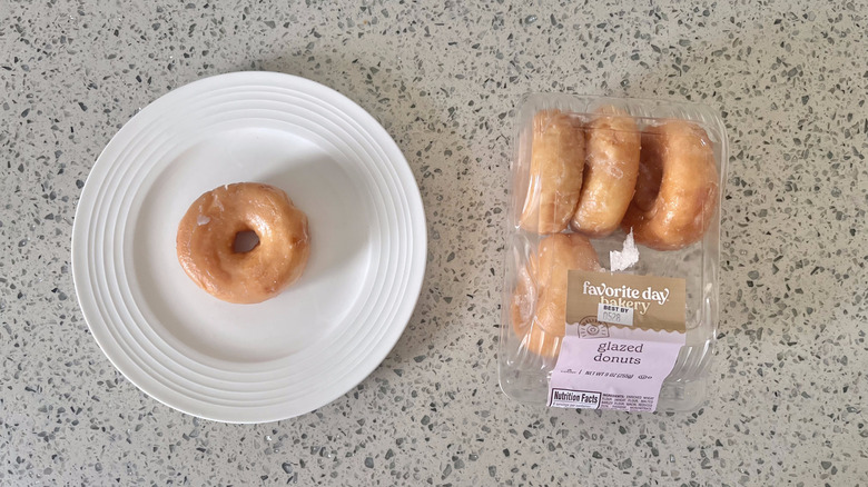 Favorite Day glazed donut on a plate