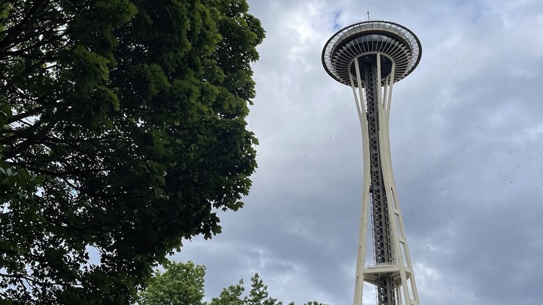 Seattle Space Needle view from the International Fountain