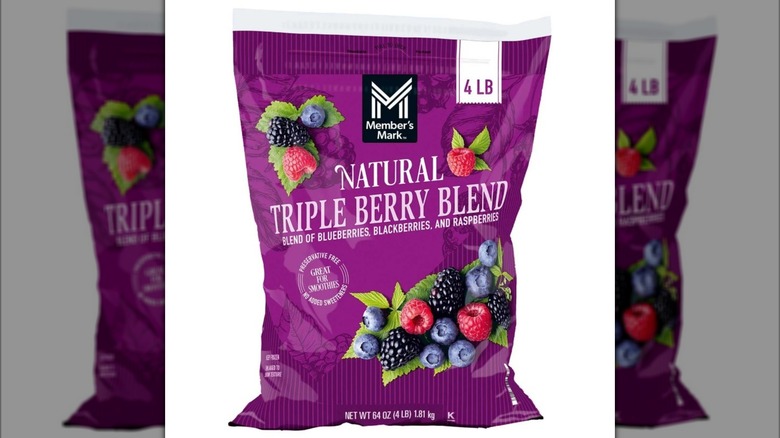 Bag of frozen mixed berries