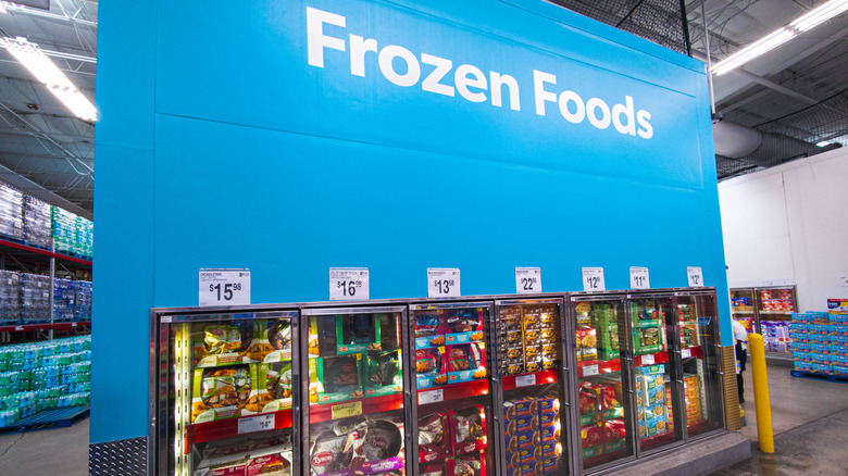 Frozen foods section at Sam's Club