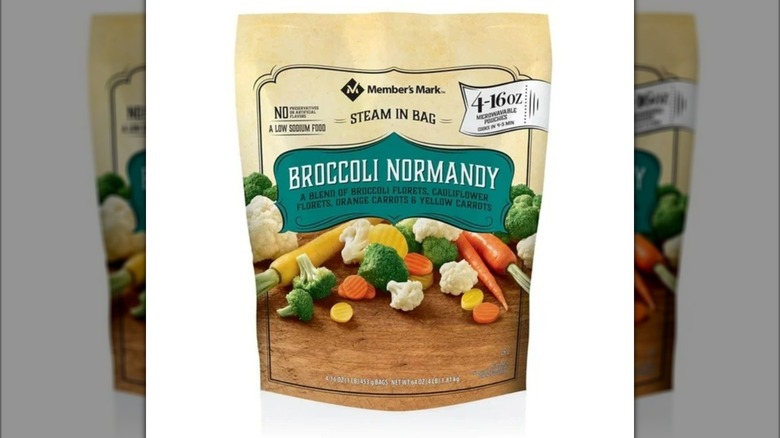 Pouch of broccoli Normandy showing vegetables on exterior
