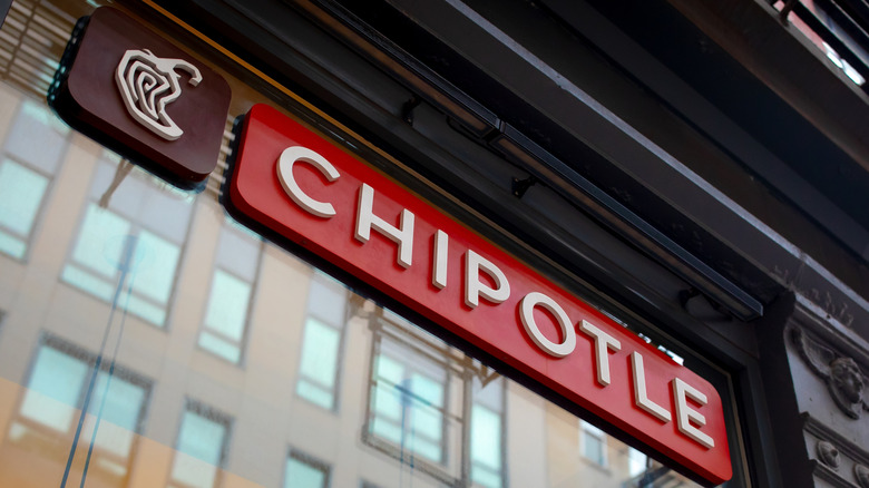 Chipotle sign on New York City building