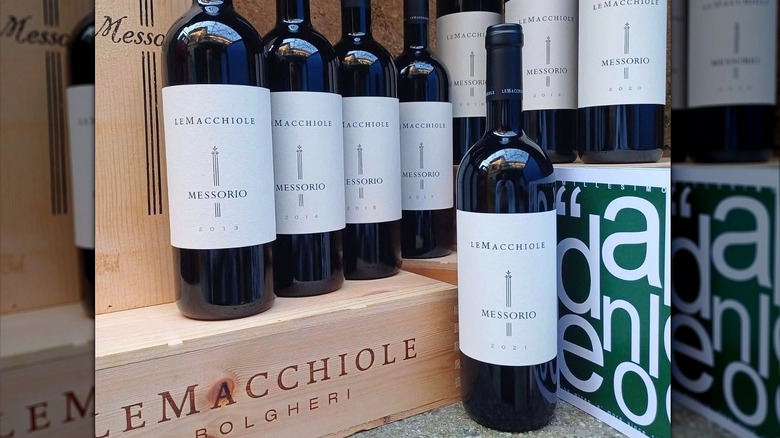 Bottles of Le Macchiole Messorio