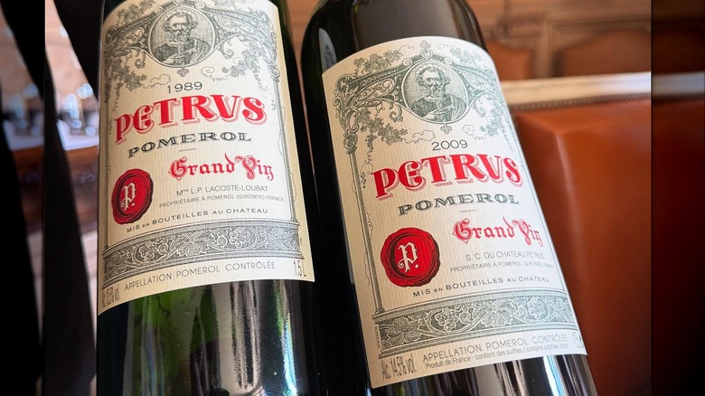 Bottles of Petrus