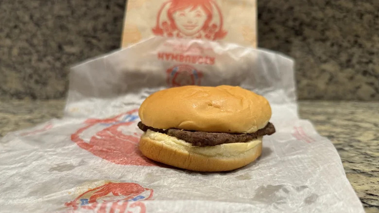 Jr. Hamburger on a wrapper
