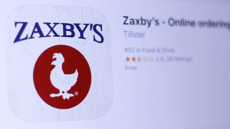 Zaxby's app icon on computer screen