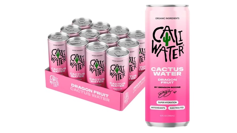 Caliwater cactus water in the flavor dragonfruit