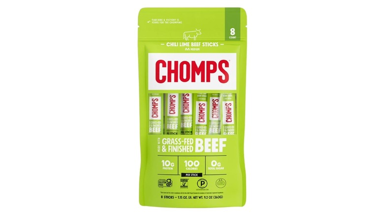 Chomps Chili Lime Beef Sticks package