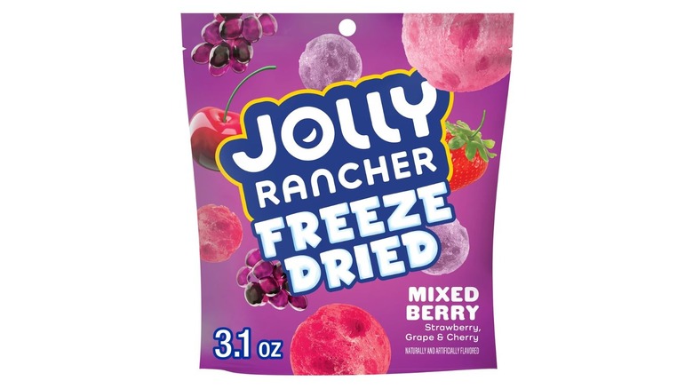 A package of Jolly Rancher Freeze Dried Mixed Berry candy
