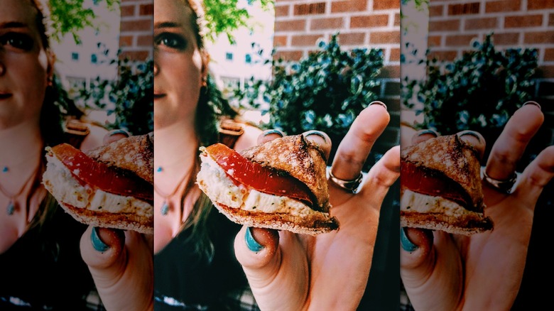 Emily Degn with Capitol Hill's Bakery Nouveau sandwich