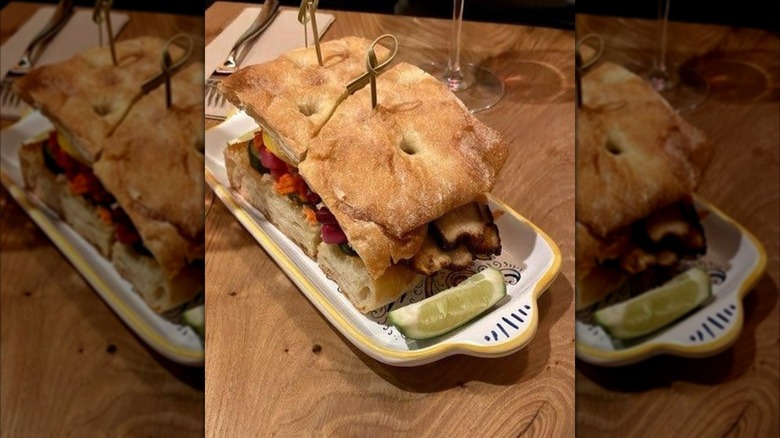 Portobello banh mi sandwich at Owl Sprit in Port Townsend