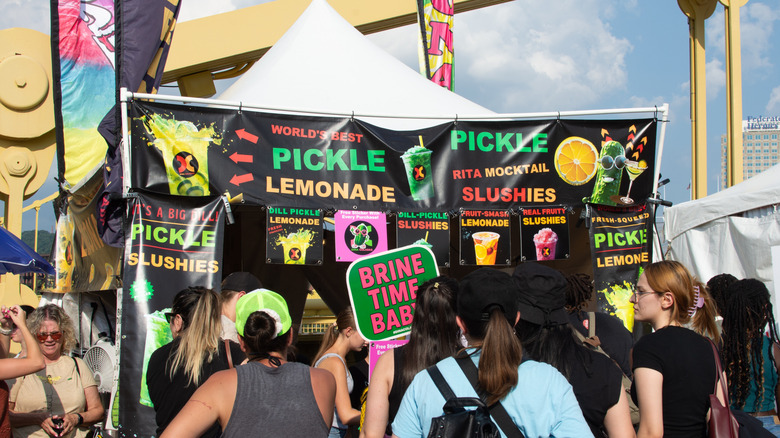 pickle drink stand at Picklesburgh in PA