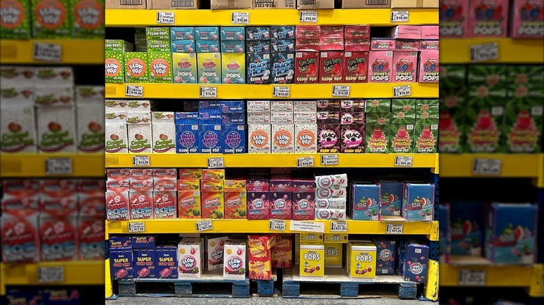 Candy on warehouse shelves in Jack's Candy