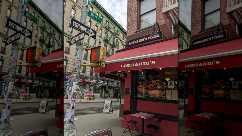 Lombardi's pizzeria storefront in New York City