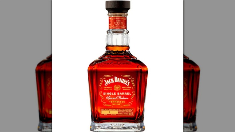 a bottle of Jack Daniel's Single Barrel Coy Hill on a white background